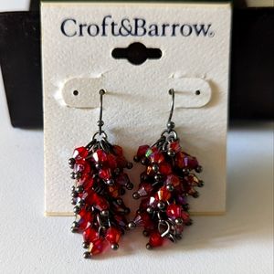 Croft & Barrow red dangle earrings